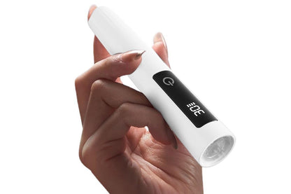 Portable Touch Nail Lamp - Cordless Mini LED Gel Curing UV Light with Timer - White V1263-JX-6601-1