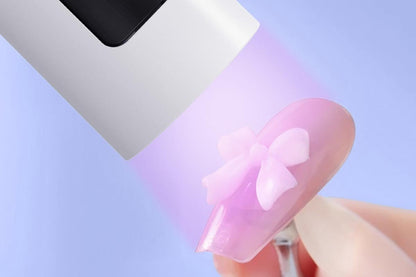Portable Touch Nail Lamp - Cordless Mini LED Gel Curing UV Light with Timer - White V1263-JX-6601-1