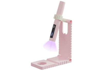 Portable Touch Nail Lamp - Cordless Mini LED Gel Curing UV Light with Timer - Pink V1263-JX-6601-2