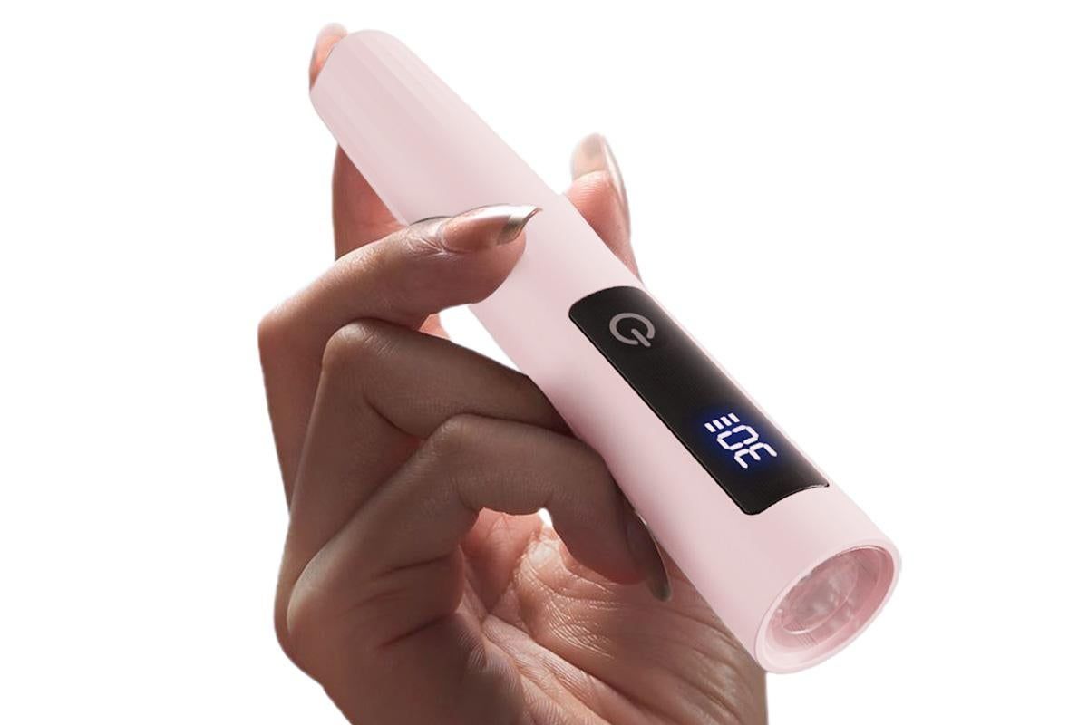 Portable Touch Nail Lamp - Cordless Mini LED Gel Curing UV Light with Timer - Pink V1263-JX-6601-2