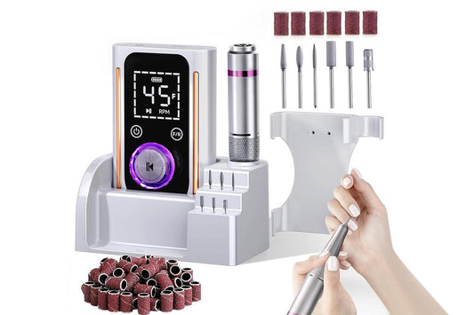 Electric Nail Drill File Portable Rechargeable 45000RPM Nail Drill Electric File for Salon Home V1263-JX-6602