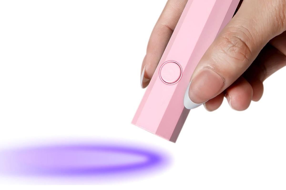 Handheld UV Nail Lamp Portable Gel Nail Dryer for Home Salon Use - Pink V1263-JX-6604-1