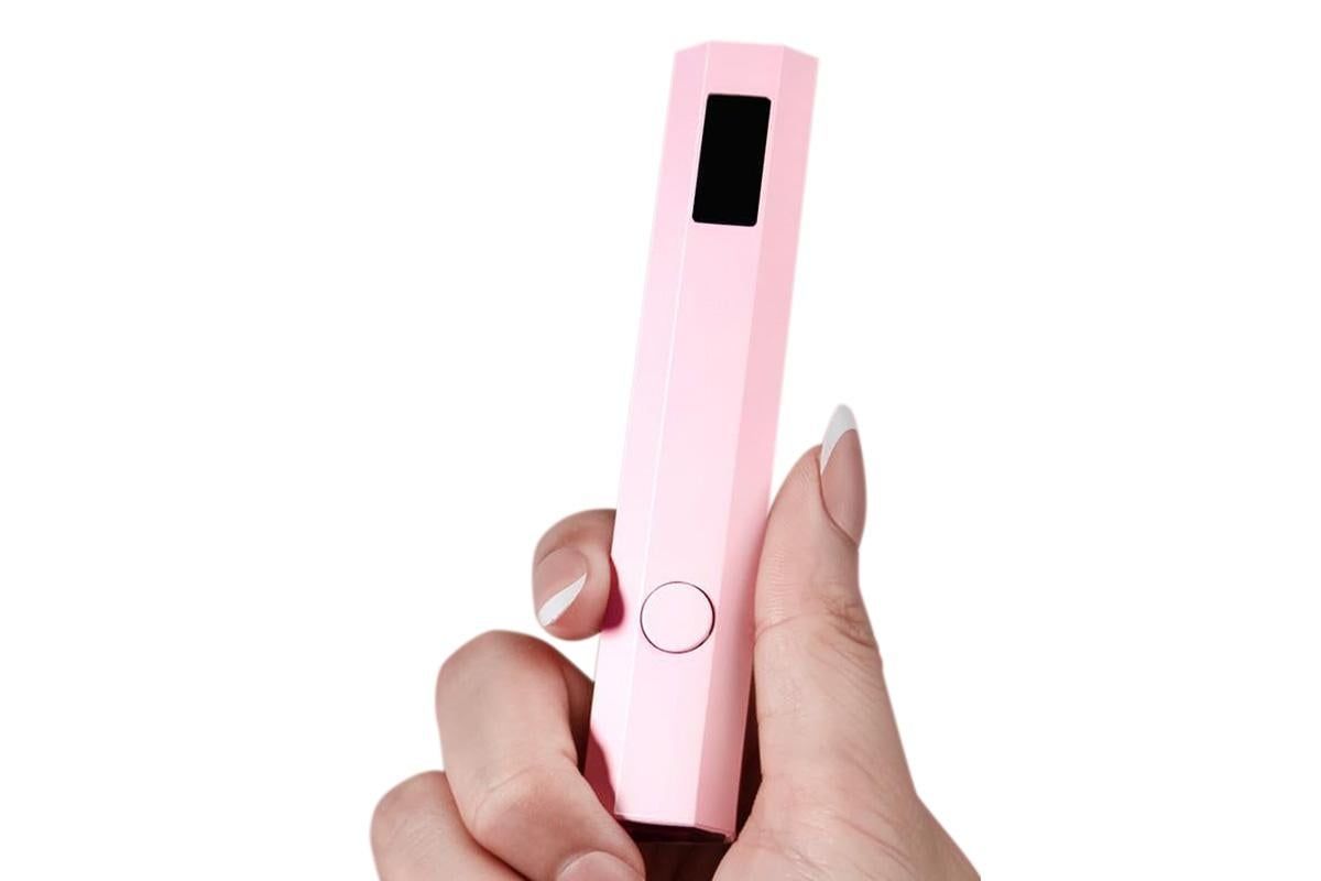 Handheld UV Nail Lamp Portable Gel Nail Dryer for Home Salon Use - Pink V1263-JX-6604-1