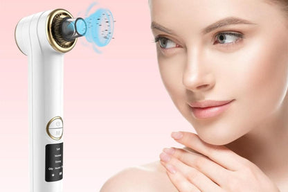 Blackhead Remover Pore Vacuum with Hot Compress 5 Probes for Women Men - White V1263-JX-6606-2