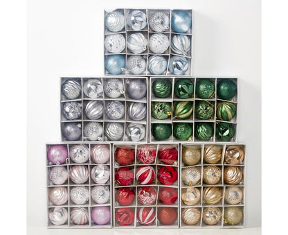 12Pcs 5.5cm Glitter Baubles Balls Christmas Tree Ornament Party Hanging Decor-Green V1263-JX-661