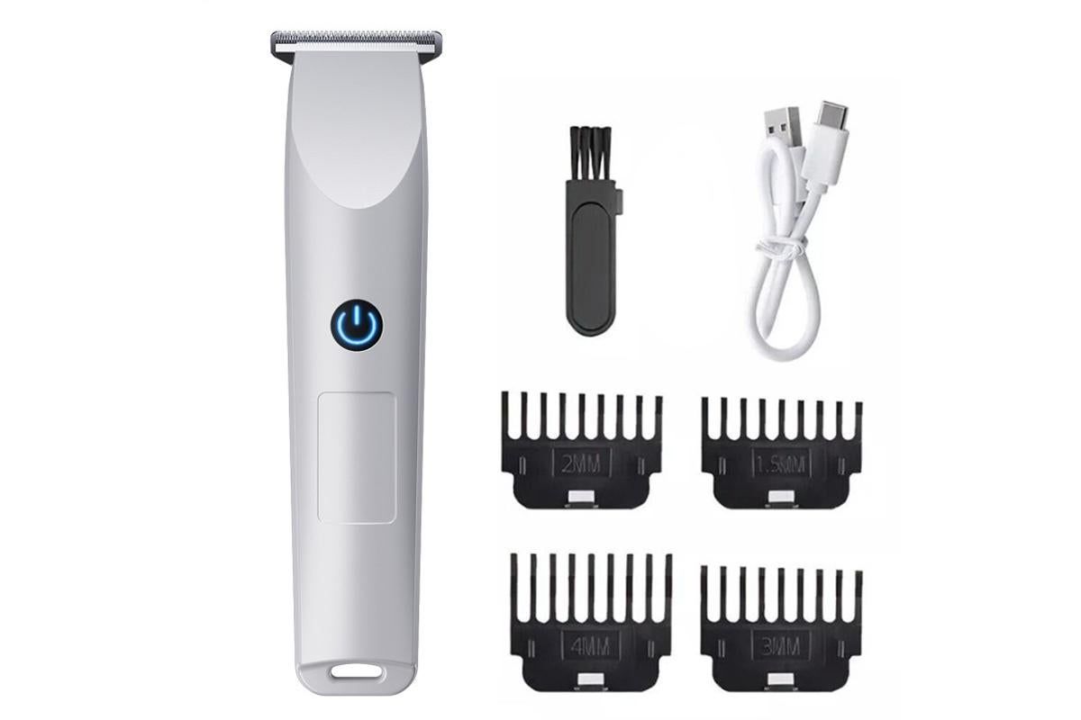 Cordless Hair Clippers for Men Trimmers Set with 4 Guide Combs Rechargeable - White V1263-JX-6611-2
