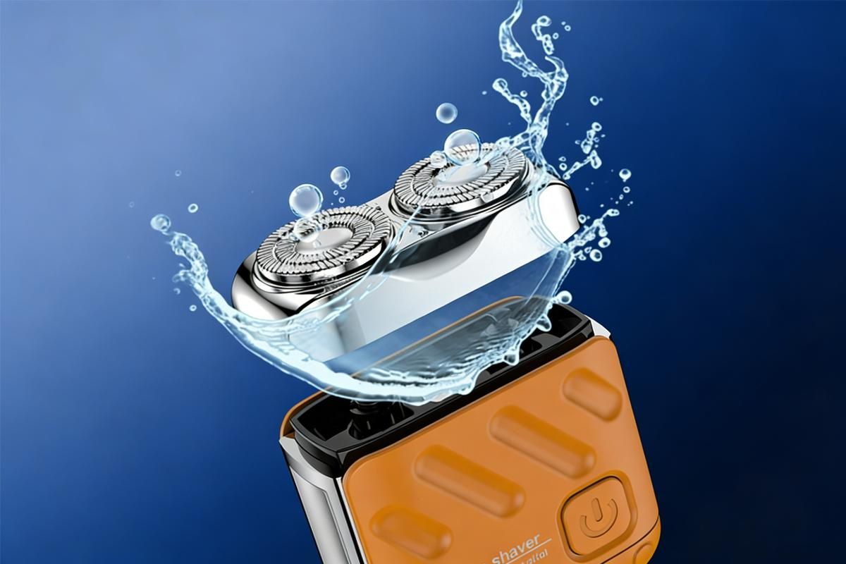 Mini Portable Electric Shaver for Men Wet Dry Waterproof Rechargeable Long Battery Life - White V1263-JX-6612-3