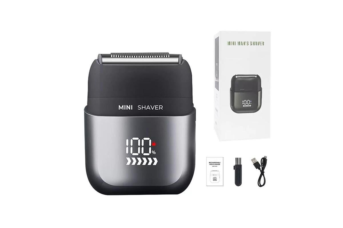Portable USB Rechargeable Foil Shaver for Men Mini Travel Electric Shaver V1263-JX-6614