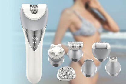 7 in 1 Epilator Hair Removal for Women Face Massage and Body Exfoliator V1263-JX-6615
