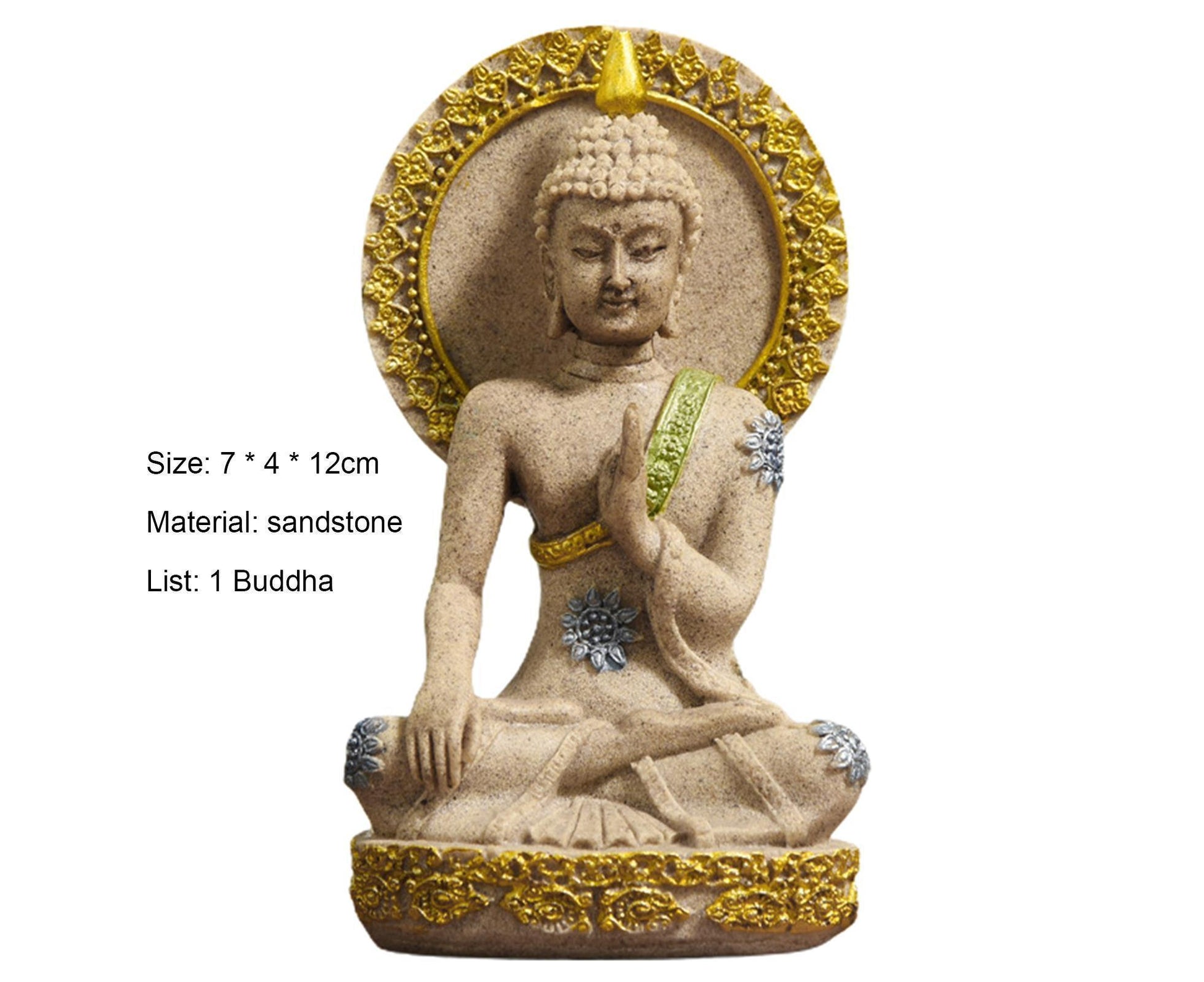 Meditation Buddha Ornament-Golden V1263-JX-663