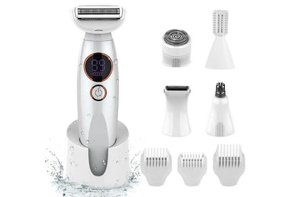 5 in 1 Lady Shavers for Women Bikini Trimmer with LED Display for Underarm Legs V1263-JX-6634