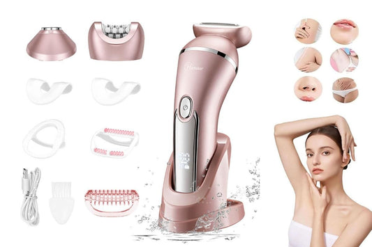 3 in 1 Epilator Electric Razors Kit Electric Shaver for for Women Hair Remover for Face Chin Arm Leg Armpit V1263-JX-6635