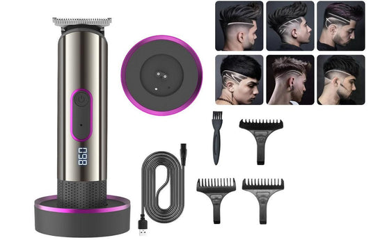 Hair Clipper Kit Cordless Hair Trimmer with 3 Guide Combs Rechargeable Hair Trimming Styling & Grooming Kit V1263-JX-6640