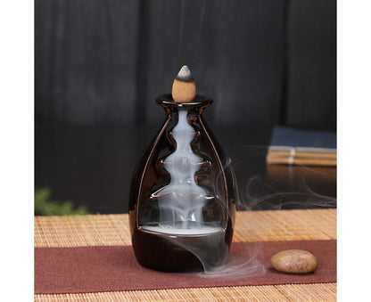 Ceramic Waterfall Backflow Incense Burners Holder Censer Diffuser Home Decor-2# V1263-JX-665