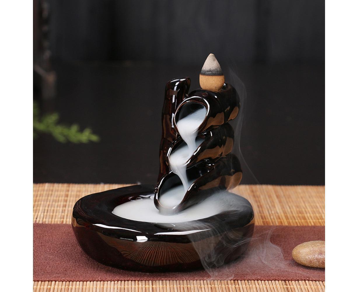 Ceramic Waterfall Backflow Incense Burners Holder Censer Diffuser Home Decor-2# V1263-JX-665