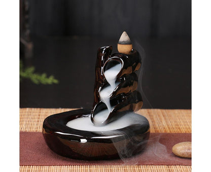 Ceramic Waterfall Backflow Incense Burners Holder Censer Diffuser Home Decor-2# V1263-JX-665