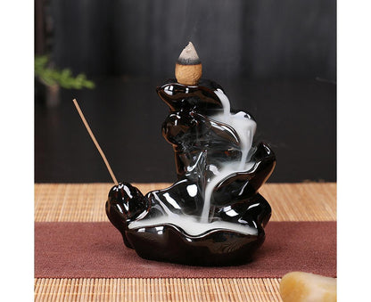 Ceramic Waterfall Backflow Incense Burners Holder Censer Diffuser Home Decor-2# V1263-JX-665