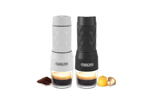 3 in 1 Portable Coffee Maker,Single Serve Manual Espresso Machine For Camping, Travel, Hiking, Fishing - White V1263-JX-6650-2