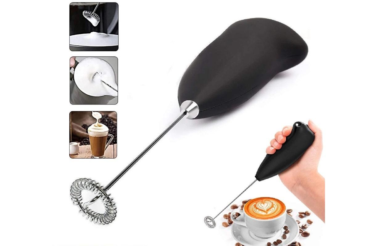 Electric Milk Coffee Foamer Frother Egg Beater Whisk Mixer Blender Kitchen Tool V1263-JX-6651