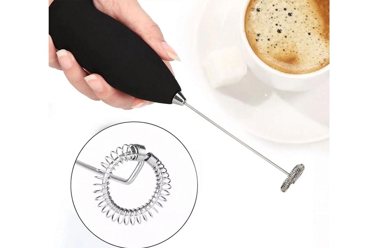 Electric Milk Coffee Foamer Frother Egg Beater Whisk Mixer Blender Kitchen Tool V1263-JX-6651