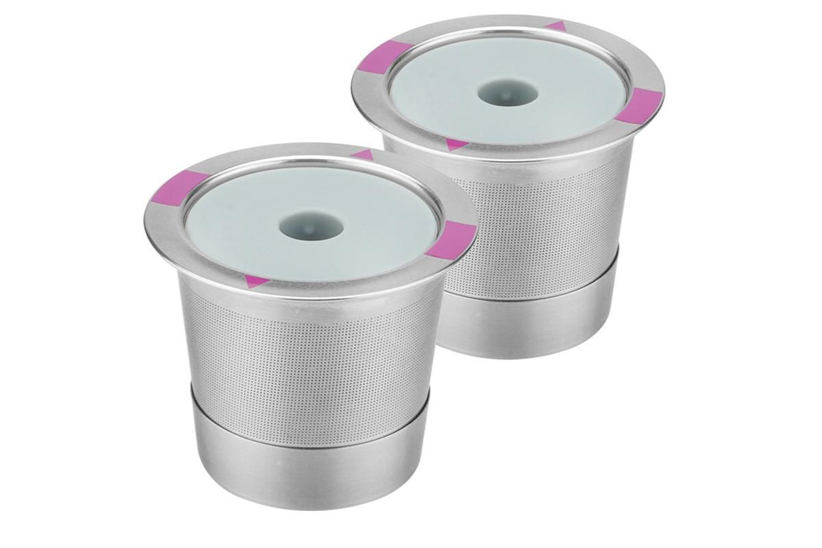 2 PCS Stainless Steel Coffee Filter Pods Compatible With Keurig 1.0 2.0 Reusable K Cups V1263-JX-6652