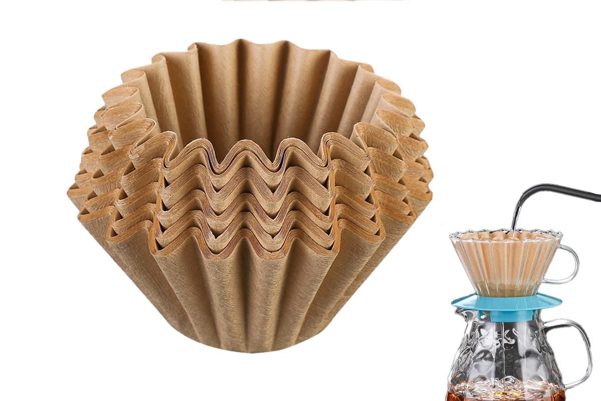 50Pcs Coffee Paper Filters -Brown V1263-JX-6653-1