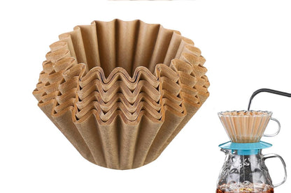 50Pcs Coffee Paper Filters -Brown V1263-JX-6653-1