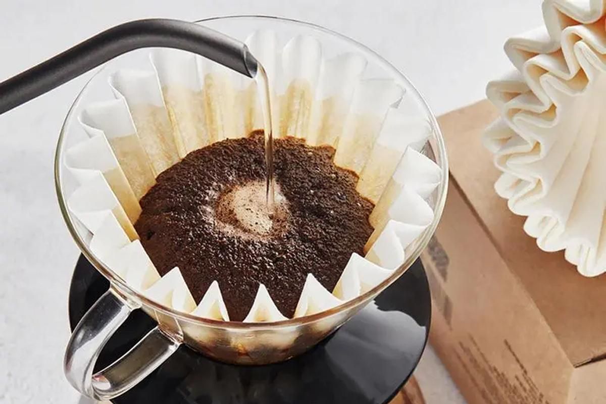 50Pcs Coffee Paper Filters -White V1263-JX-6653-2