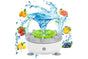 Portable Dish Washing Machine Ultrasonic Dishwasher USB Dish Cleaner Washing Tools for Dishware Fruit V1263-JX-6655