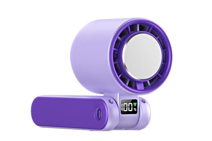 Handheld Portable Fan with Ice Cooler 100-Speed Rechargeable Handheld Fan - Purple V1263-JX-6656-1