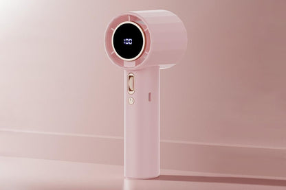 Portable Handheld Turbo Fan Windy Speed Adjustable Mini Personal Battery Operated Fan -Pink V1263-JX-6657-2