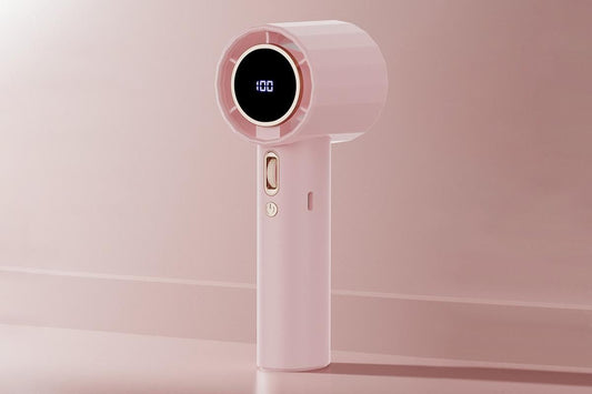 Portable Handheld Turbo Fan Windy Speed Adjustable Mini Personal Battery Operated Fan -Pink V1263-JX-6657-2