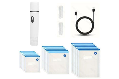 Compact Vacuum Sealer for Food Storage with 15 Reusable Vacuum Bags V1263-JX-6661