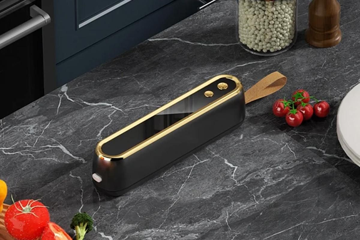 Mini Vacuum Sealer Machine Cordless Food Vacuum Sealer for Freezer Storage Meal Prep - Black V1263-JX-6662-1