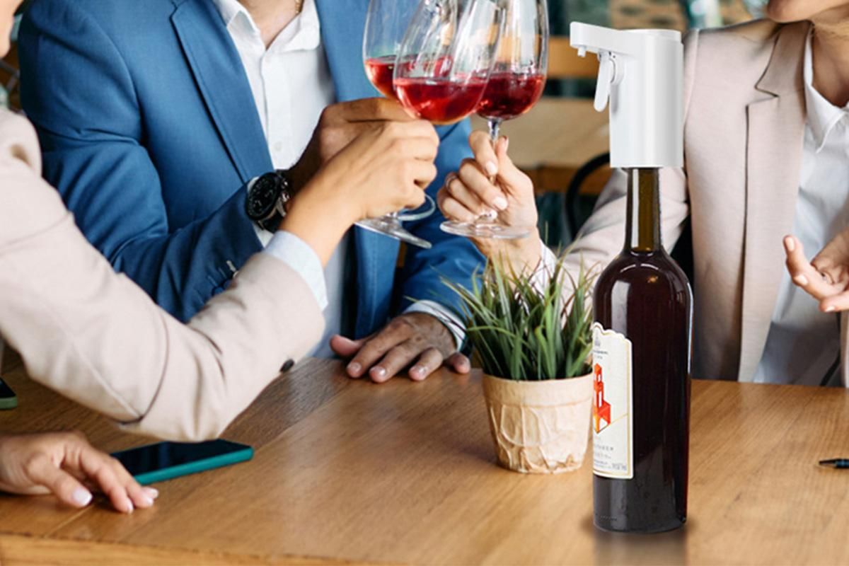 Smart Touch Screen Electric Wine Spirit Dispenser - White V1263-JX-6663-1