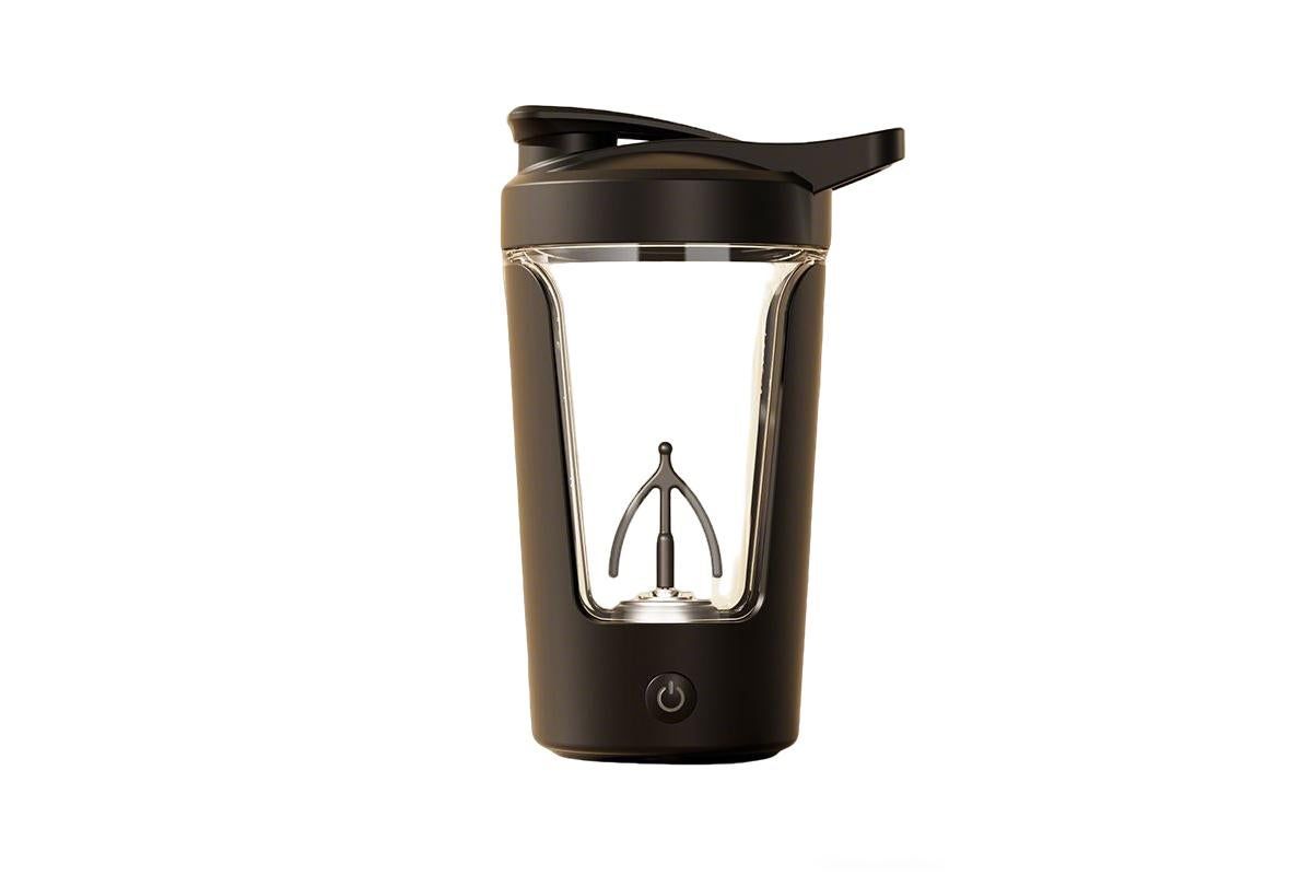 Electric Shaker Bottle USB Rechargeable Protein Mixer Cup Auto Blending Mug - White V1263-JX-6664-2