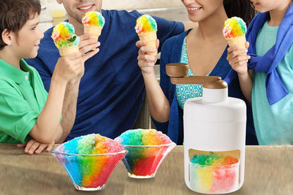 Manual Ice Crusher Shaver Portable Shaved Ice Machine Hand Snow Cone Maker V1263-JX-6665