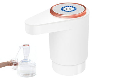 Portable Electric Water Bottle Pump Automatic Dispenser For Home Kitchen Camping - White V1263-JX-6666-1