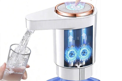 Portable Electric Water Bottle Pump Automatic Dispenser For Home Kitchen Camping - White V1263-JX-6666-1