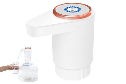 Portable Electric Water Bottle Pump Automatic Dispenser For Home Kitchen Camping - White V1263-JX-6666-1