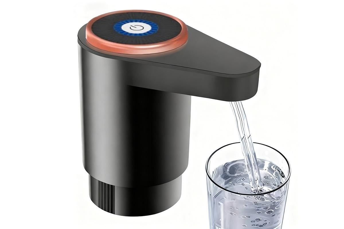 Portable Electric Water Bottle Pump Automatic Dispenser For Home Kitchen Camping - White V1263-JX-6666-1
