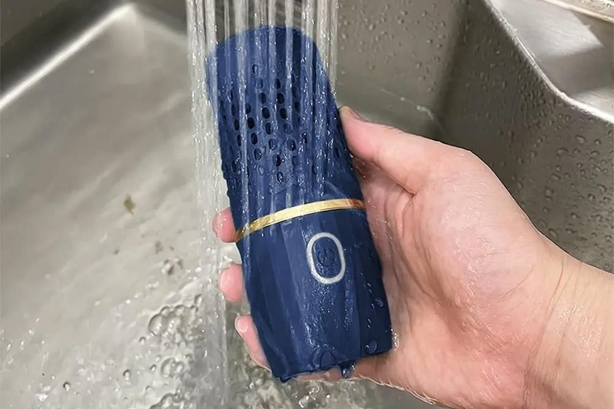 Portable Fruit and Vegetable Cleaning Machine Rechargeable Food Washing Purifier Vegetable Washer -Dark Blue V1263-JX-6667-1