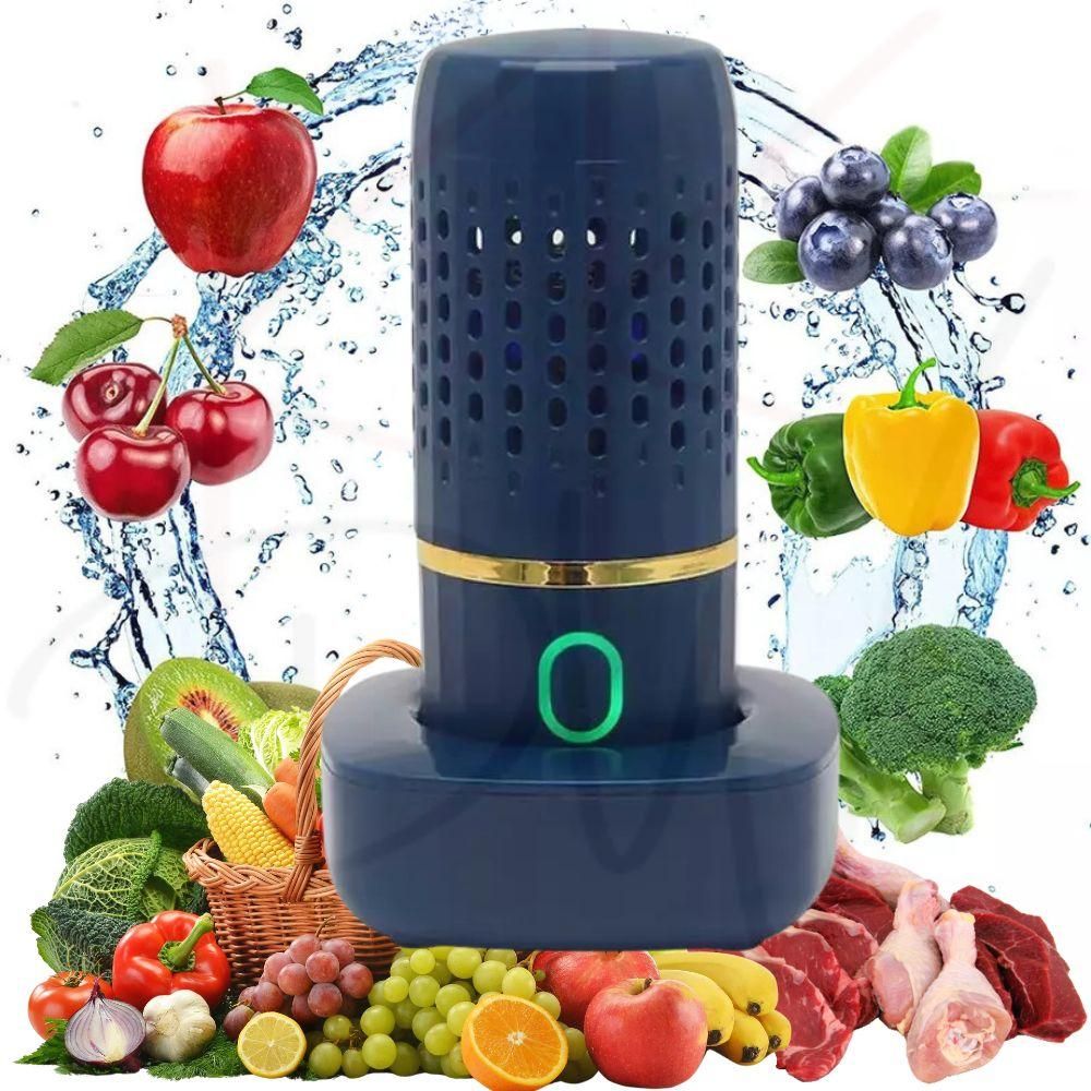 Portable Fruit and Vegetable Cleaning Machine Rechargeable Food Washing Purifier Vegetable Washer -Dark Blue V1263-JX-6667-1