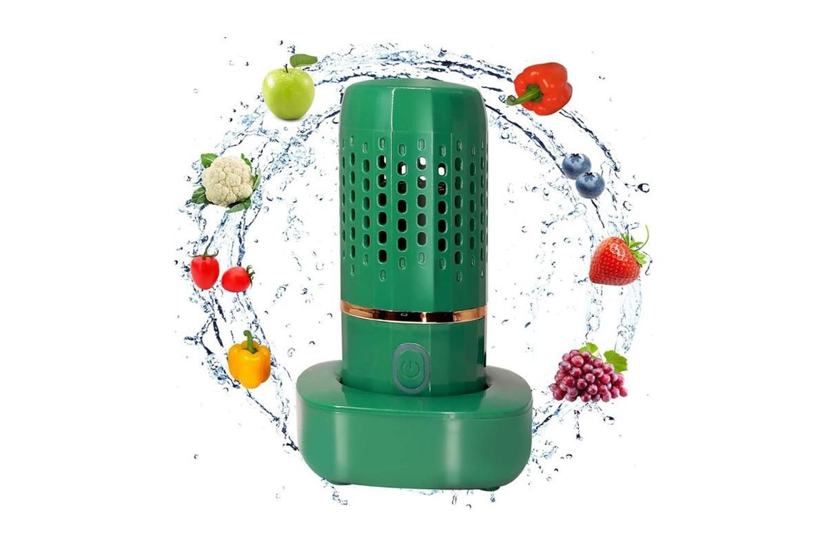 Portable Fruit and Vegetable Cleaning Machine Rechargeable Food Washing Purifier Vegetable Washer -Dark Blue V1263-JX-6667-1