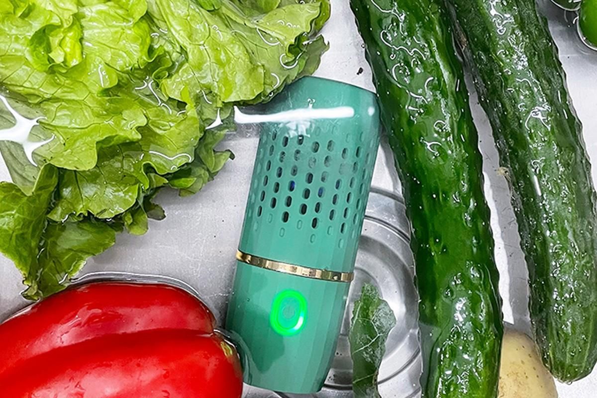 Portable Fruit and Vegetable Cleaning Machine Rechargeable Food Washing Purifier Vegetable Washer -Green V1263-JX-6667-2