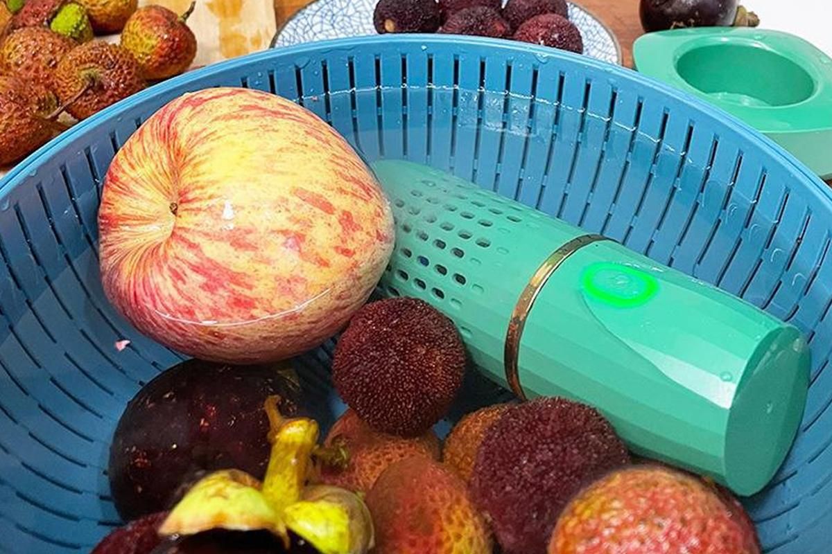 Portable Fruit and Vegetable Cleaning Machine Rechargeable Food Washing Purifier Vegetable Washer -Green V1263-JX-6667-2