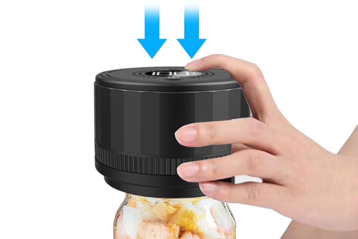 Electric Mason Jar Vacuum Sealer Kit for Food Storage and Preservation V1263-JX-6668