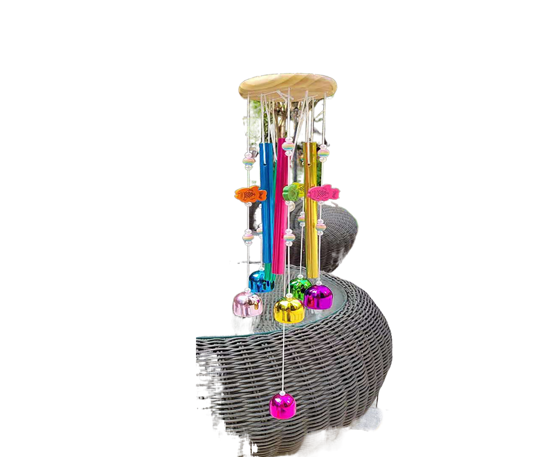 Colorful Fish Wind Chime-Multicolor V1263-JX-668