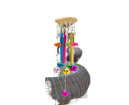 Colorful Fish Wind Chime-Multicolor V1263-JX-668