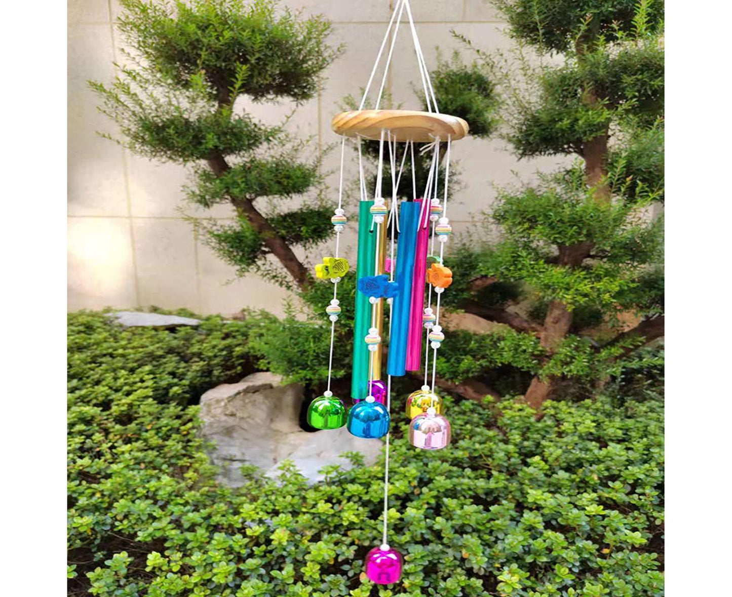 Colorful Fish Wind Chime-Multicolor V1263-JX-668